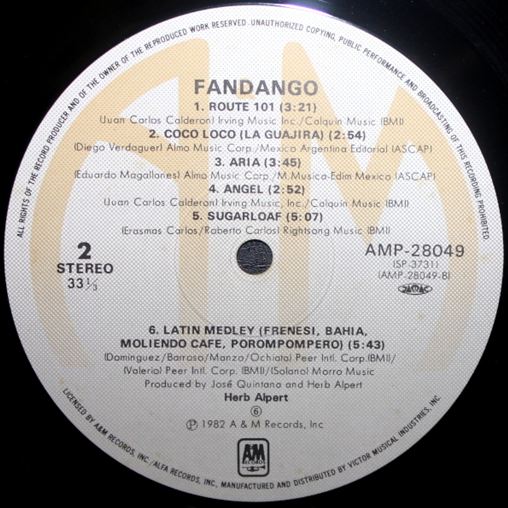 Herb Alpert / Fandango (LP)