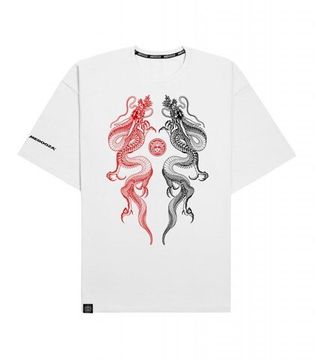 Футболка MEDOOZA "Dragon Twins" (белый)