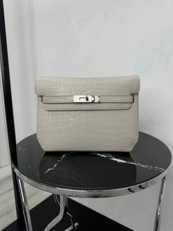 Сумка через плечо Hermes Kelly Depeches 25 из кожи крокодила