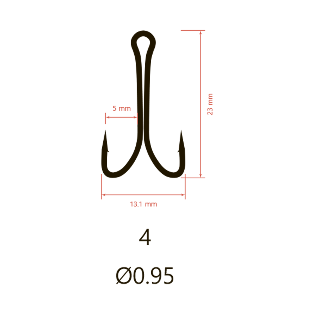 Крючки Saikyo двойн.Normal Shank KH-11041  № 4 BN (100шт)