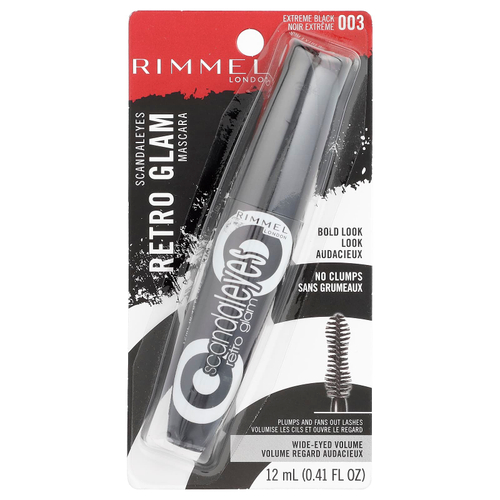 Rimmel London, Scdal Eyes, тушь для ресниц в стиле барокко, оттенок 003 насыщенный черный, 12 мл (0,41 жидк. унции)