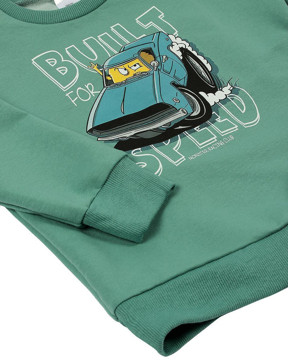 Костюм д/мальчика (джемпер+брюки) КМ-837/1 р.104 "Велик-1" шалфей/т.синий (Ивашка)