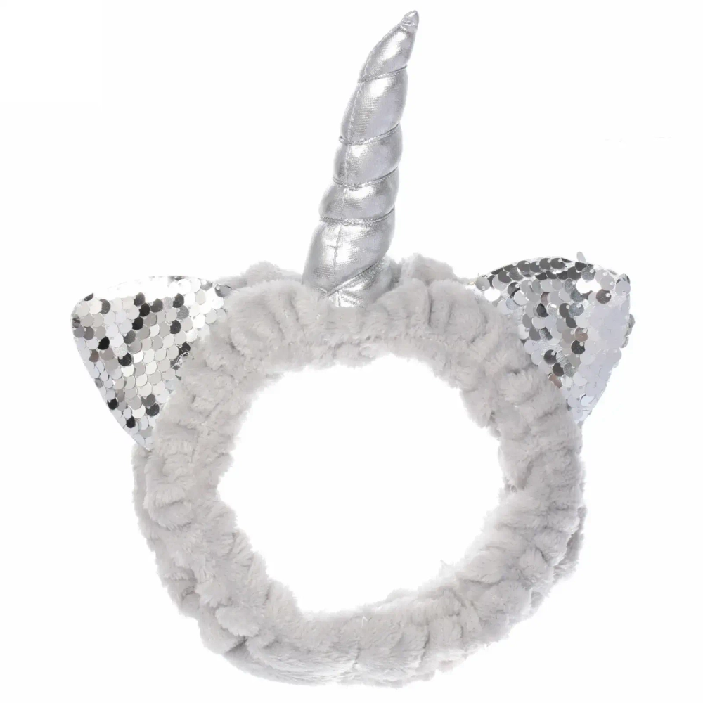 Повязка на голову «Beauty Mapafet- Единорожка», цвет розовый, голубой и белый, 6*20см ( упаковка белый ZIP пакет )