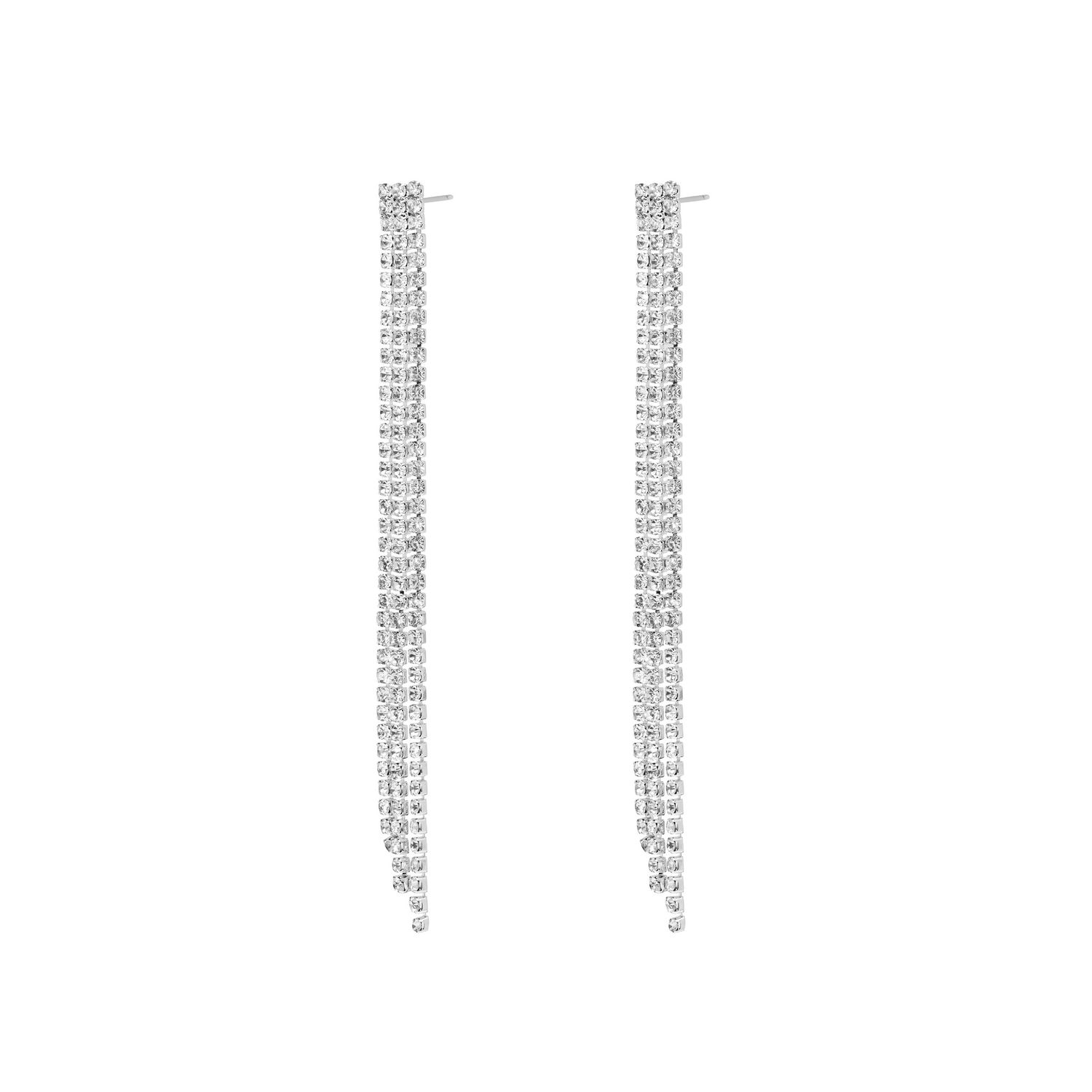 Серьги Short Medium Floating Crystals Earrings