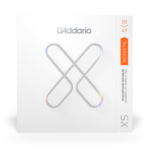 D'ADDARIO XSAPB1047 - струны с покрытием для акустической гитары, фосфорная бронза, калибр 10-47