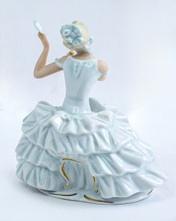 Фарфоровая статуэтка "Балерина Пина с зеркалом". SCHAUBACH KUNST, Германия, 1935–1953 гг.