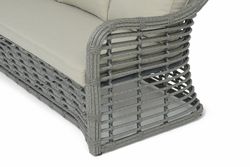 "Ницца" диван из искусственного ротанга трехместный, цвет серый