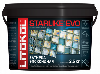 Затирка STARLIKE EVO Цвет: S.102 BIANCO GHIACCIO 2,5 кг, Litokol