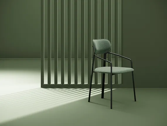 Стул Ror, Round, зеленая рогожка