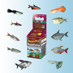 JBL NanoMix 60 мл - основной корм для маленьких рыб (мини гранулы)