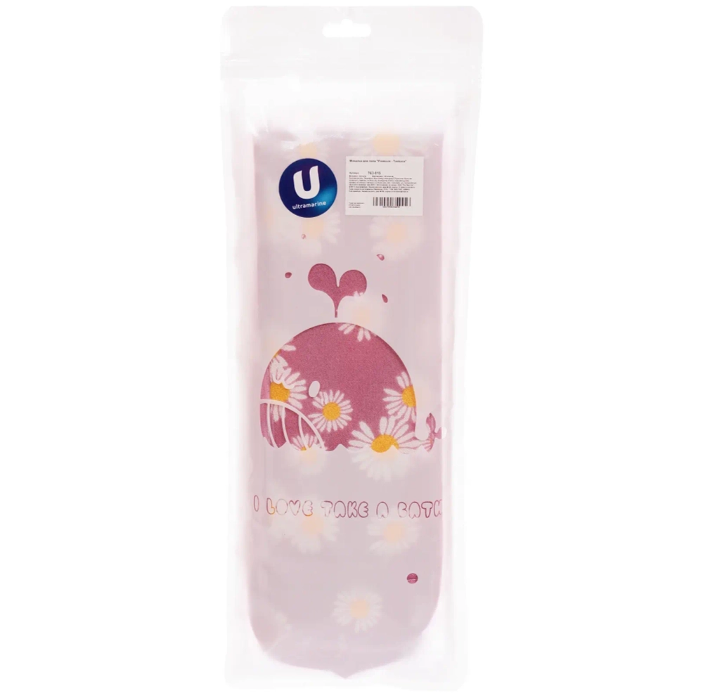 Мочалка для тела «Premium - Toskana», цвет сиреневый, 76*60*9см (ZIP пакет)