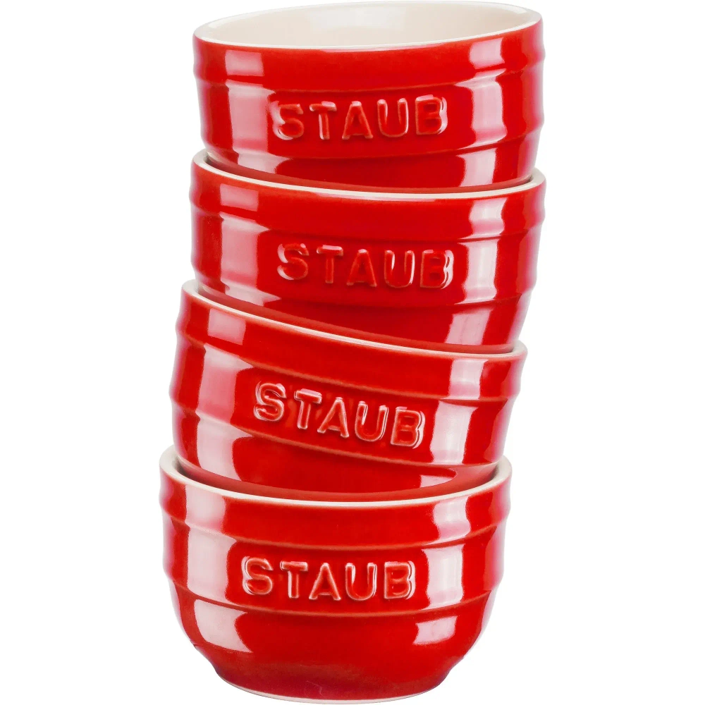 STAUB Набор из 4 красных формочек 9см.