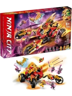 Конструктор Ниндзя Багги Кая Золотой дракон 624 детали 7013