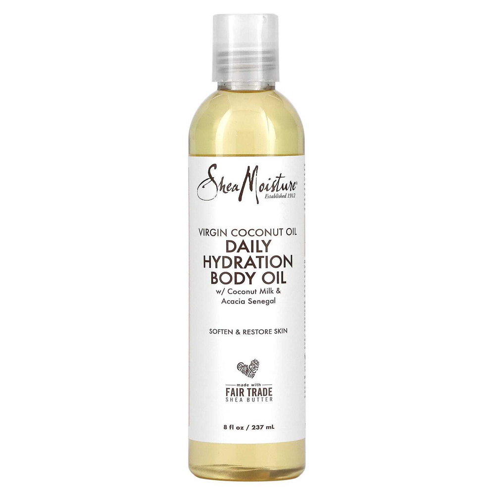 SheaMoisture, 100% кокосовое масло первого отжима, масло для тела для ежедневного увлажнения, 8 жидких унций (237 мл)