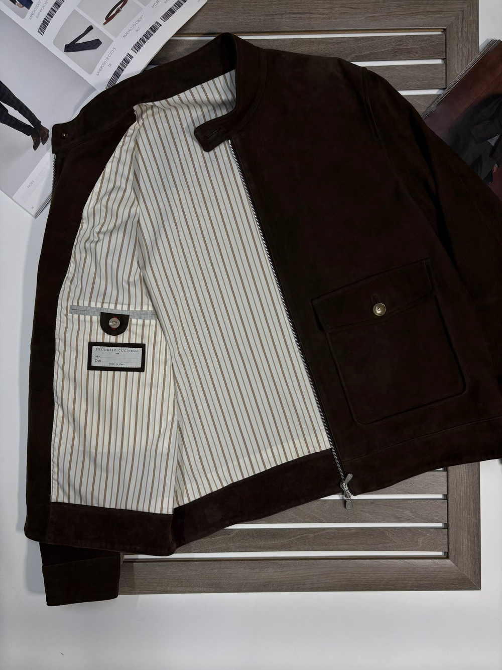 Замшевая куртка Brunello Cucinelli