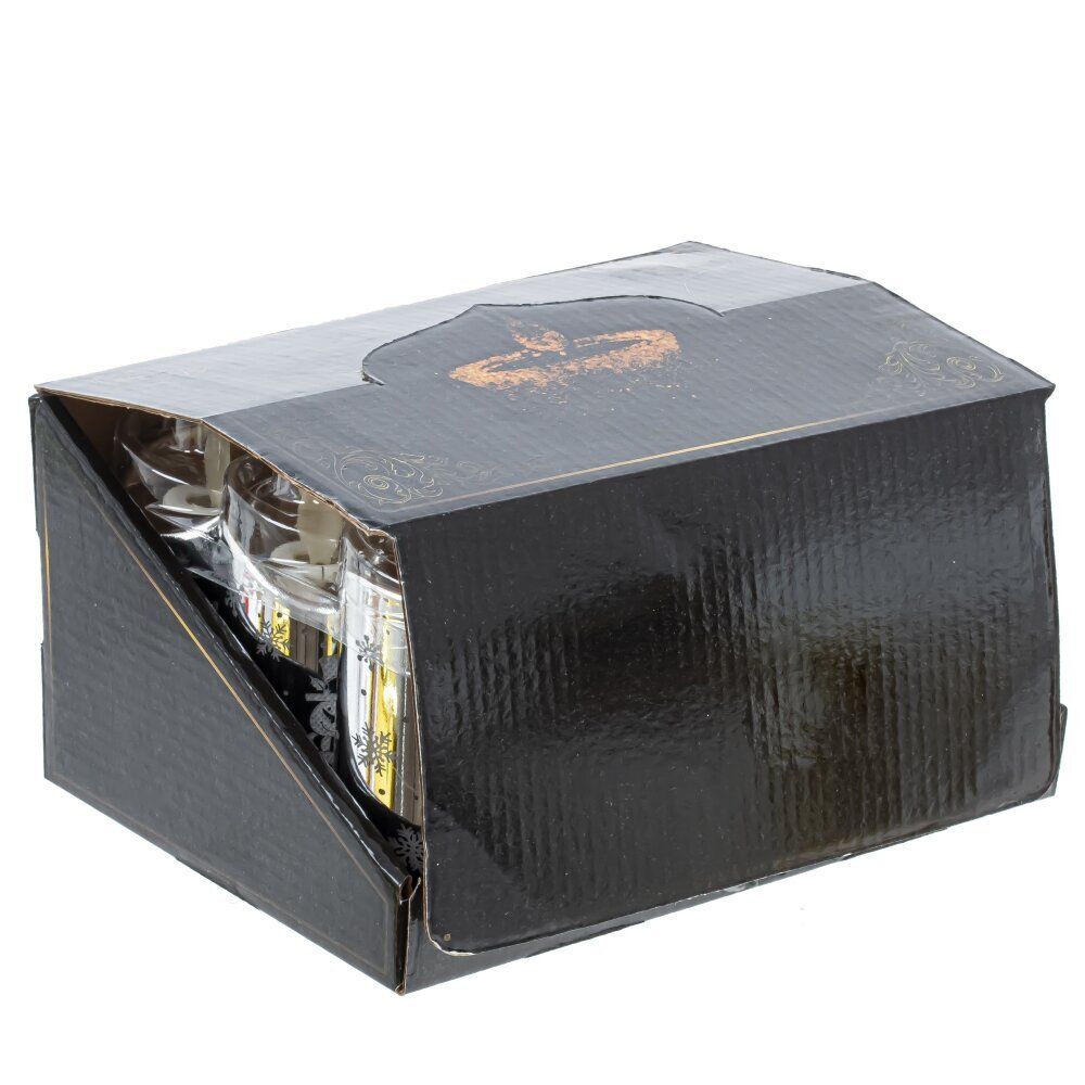 GAEM Изделие декоративное Свеча "Серебряный снеговик" (подсвет, LR44 х3шт) L4,7 W4,7 H9 см, блок из 12 шт