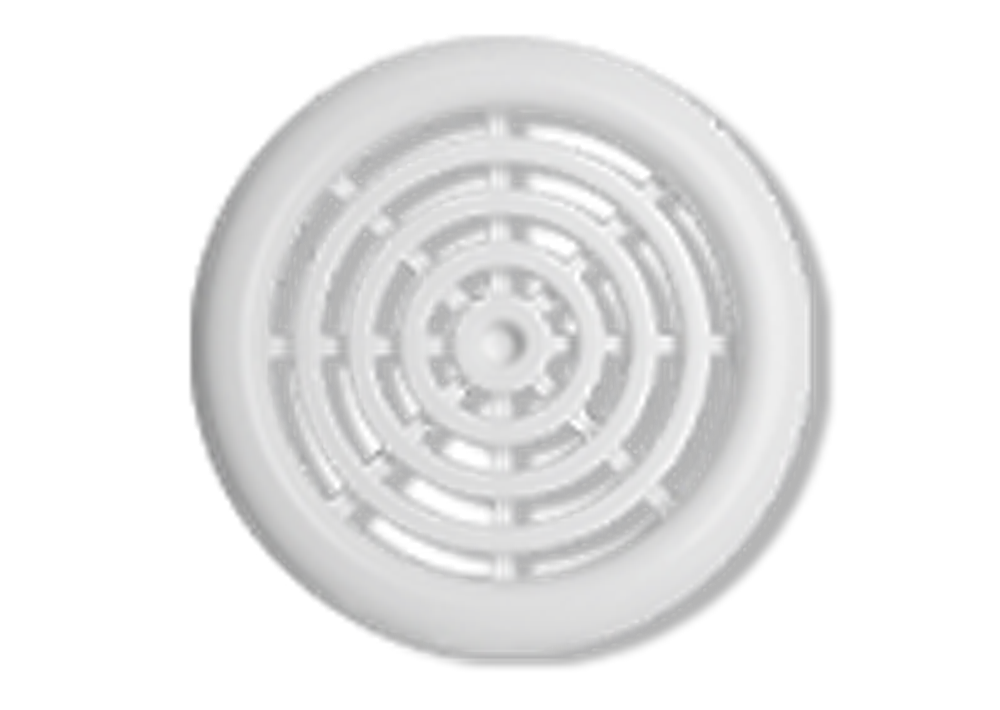 Вент. решётка D50 мм белая с кольцом (50 шт. в упак.) (500 шт. в коробке) Н