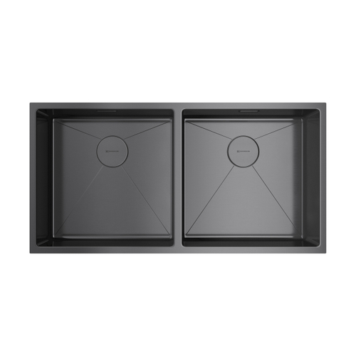 кухонная мойка Omoikiri Taki 86-2-U/IF Side-GM нерж. сталь/вороненая сталь