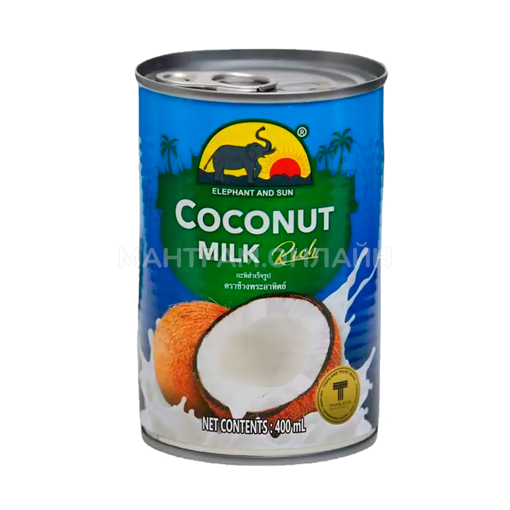 Кокосовое молоко Elephant and Sun Coconut Milk 17-19% 400 мл
