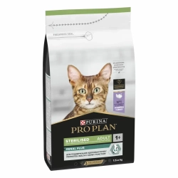 Pro plan adult sterilised optirenal сухой корм для взрослых стерилизованных кошек с индейкой - 1,5 кг