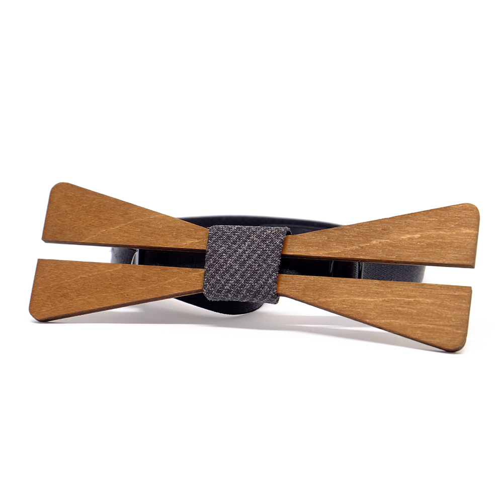 Деревянный галстук - бабочка