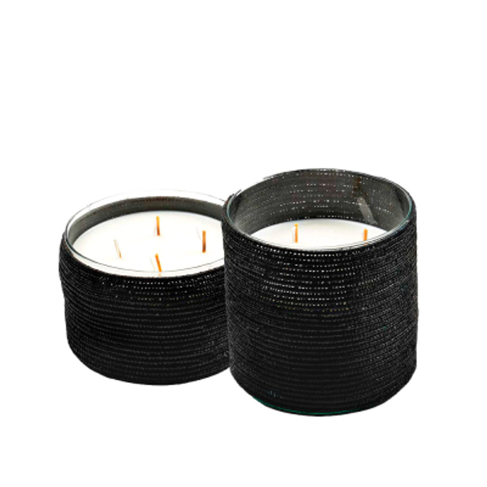 Аромасвеча Nour Bougie Alterna Oud рафия черная 1750 г