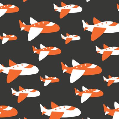 Buy kids fabric planes black orange