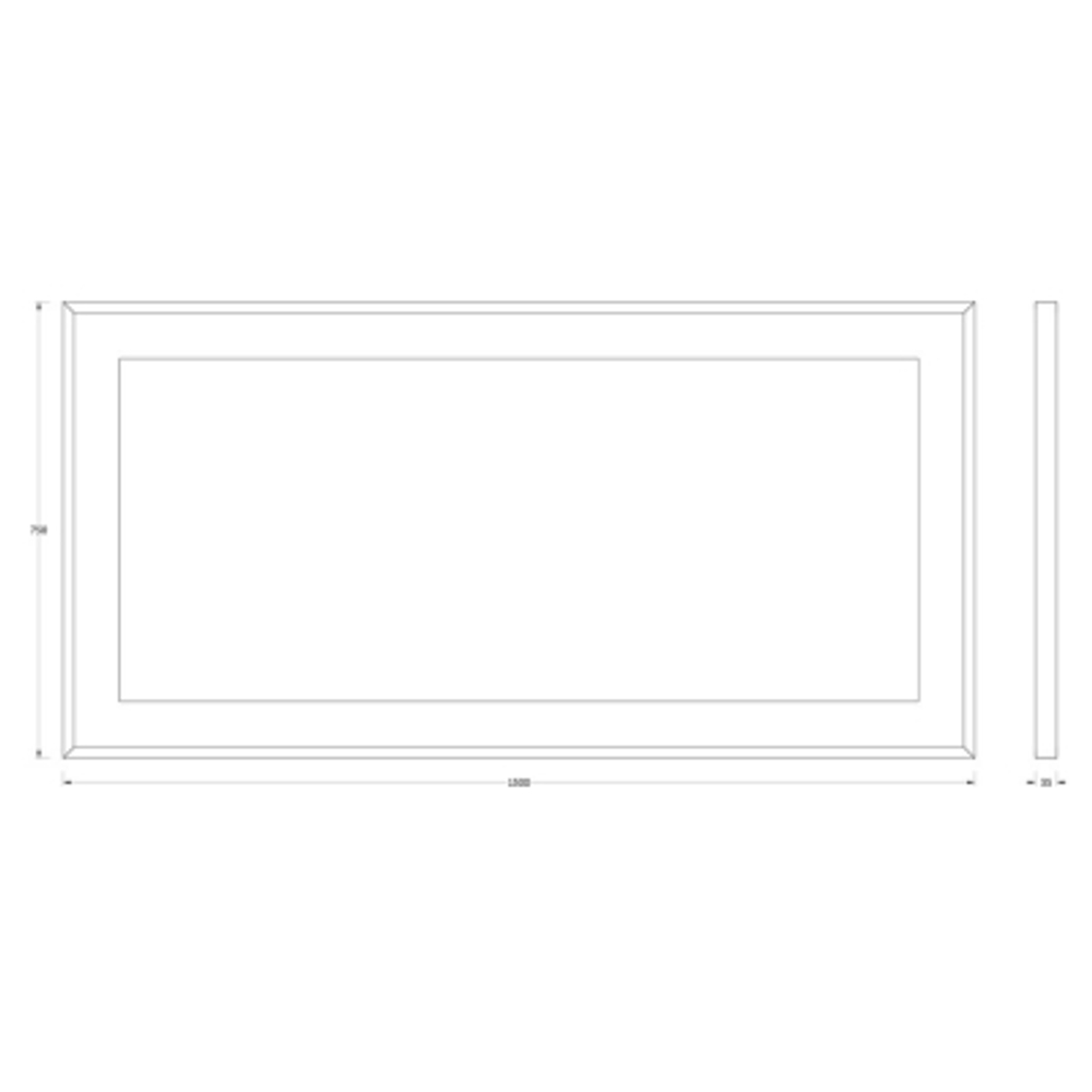 Зеркало Evoform в багетной раме со встроенным LED-светильником 35,5 W 150x75 см