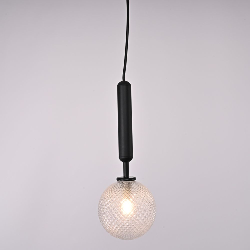 Подвесной светильник RAFFIN Black/Transparent