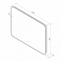 Зеркало с подсветкой "Siena 1200x700" AM-Sie-1200-700-DS-F