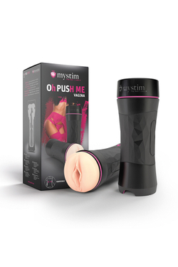 Мастурбатор Mystim OH PUSH ME Vagina,TPE, телесный, 21,5 см