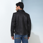 Куртка мужская кожаная Royal Enfield, цвет - черный, размер - L, арт. RLAJKA231140 (JKA230011BLACK)