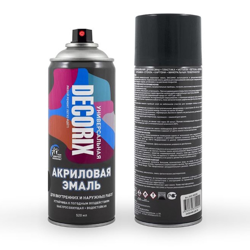 Эмаль аэроз. DECORIX акрил. серый графитовый 520мл  0101-40 DX * АКЦИЯ