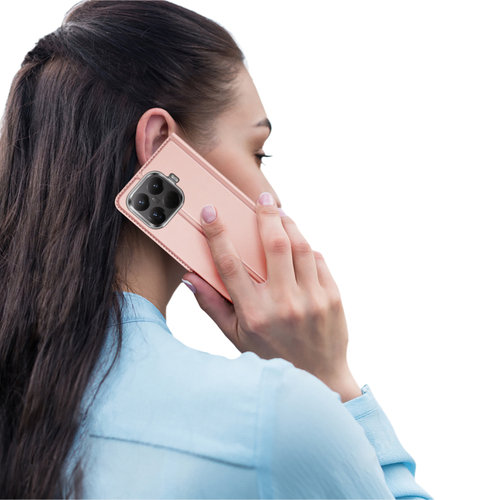 Чехол книжка розового цвета для смартфона Xiaomi 17T, серия Skin Pro Series от Dux Ducis