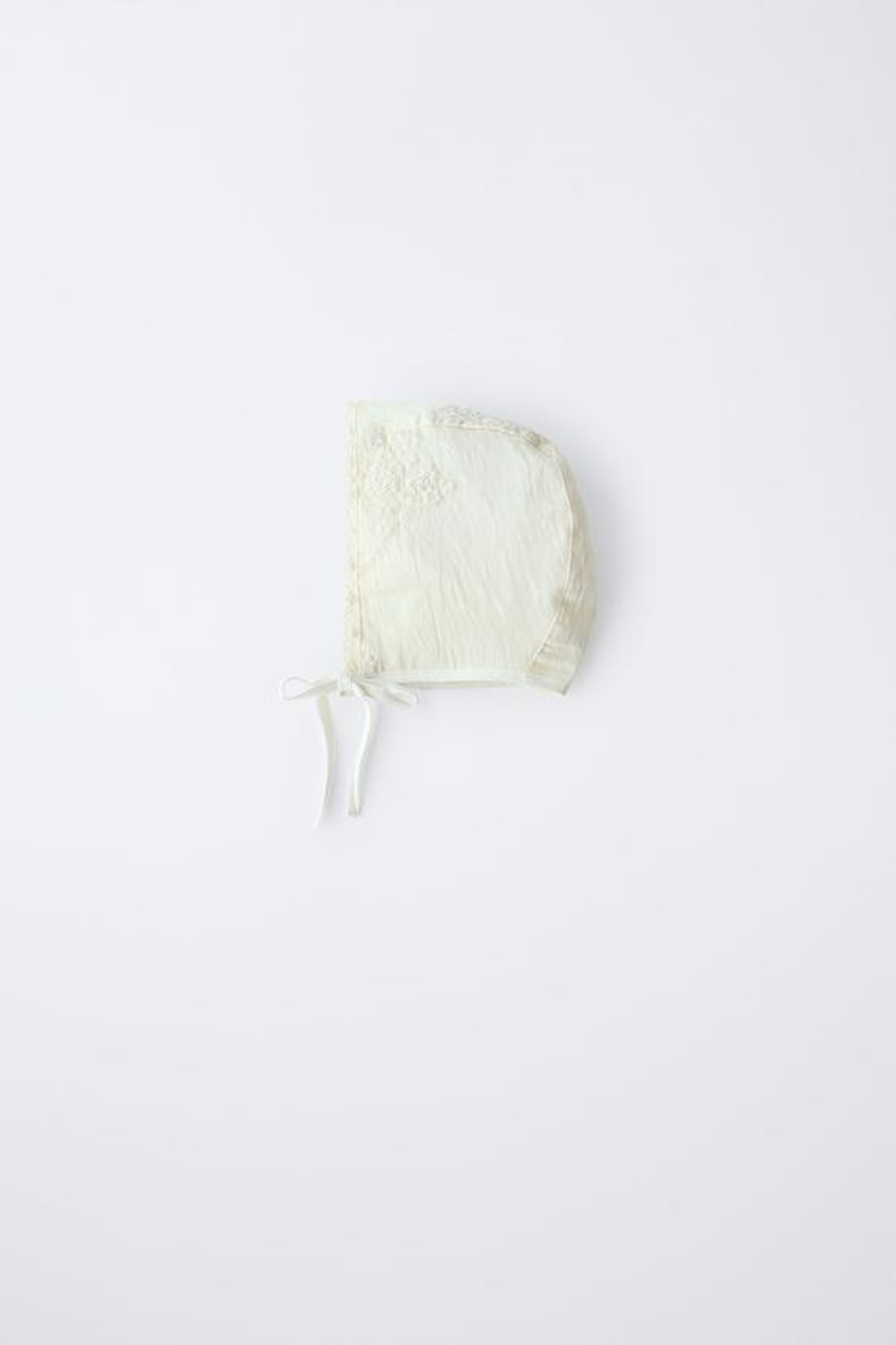 ZARA ЧЕПЧИК С ВЫШИТЫМИ ЦВЕТАМИ, ЭКРЮ