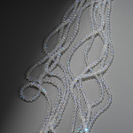 Хрустальные бусины "Марказит" с эффектом иризации, оттенок "Белый", 4,2*3,5мм, рондель