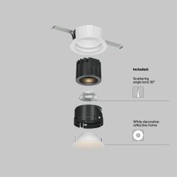 Светильник встраиваемый светодиодный Maytoni Wise DL057-7W3K-W