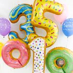 Шар (29"/74 см) Фигура, Пончик, Розовый 1 шт.