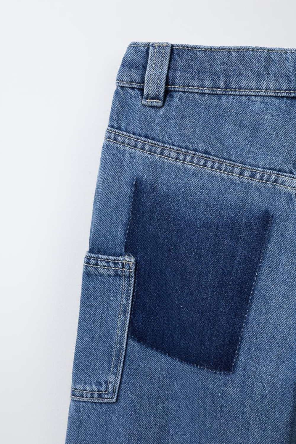 ZARA ДЖИНСЫ RELAXED BALLOON, ВЫЦВЕТШИЙ СИНИЙ