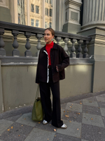 Ветровка с кружевом черный