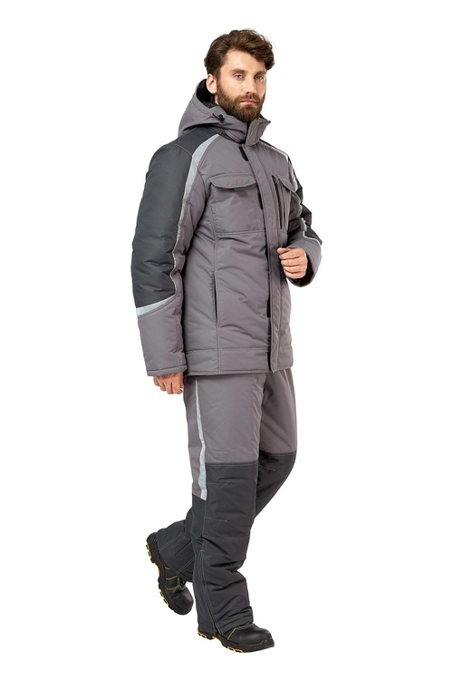 Костюм "Финикс" серый/т.серый (зимний) (р. 48-50/182-188)