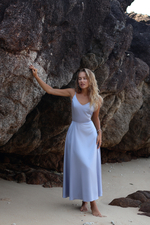 Платье Blossom миди серо-голубой