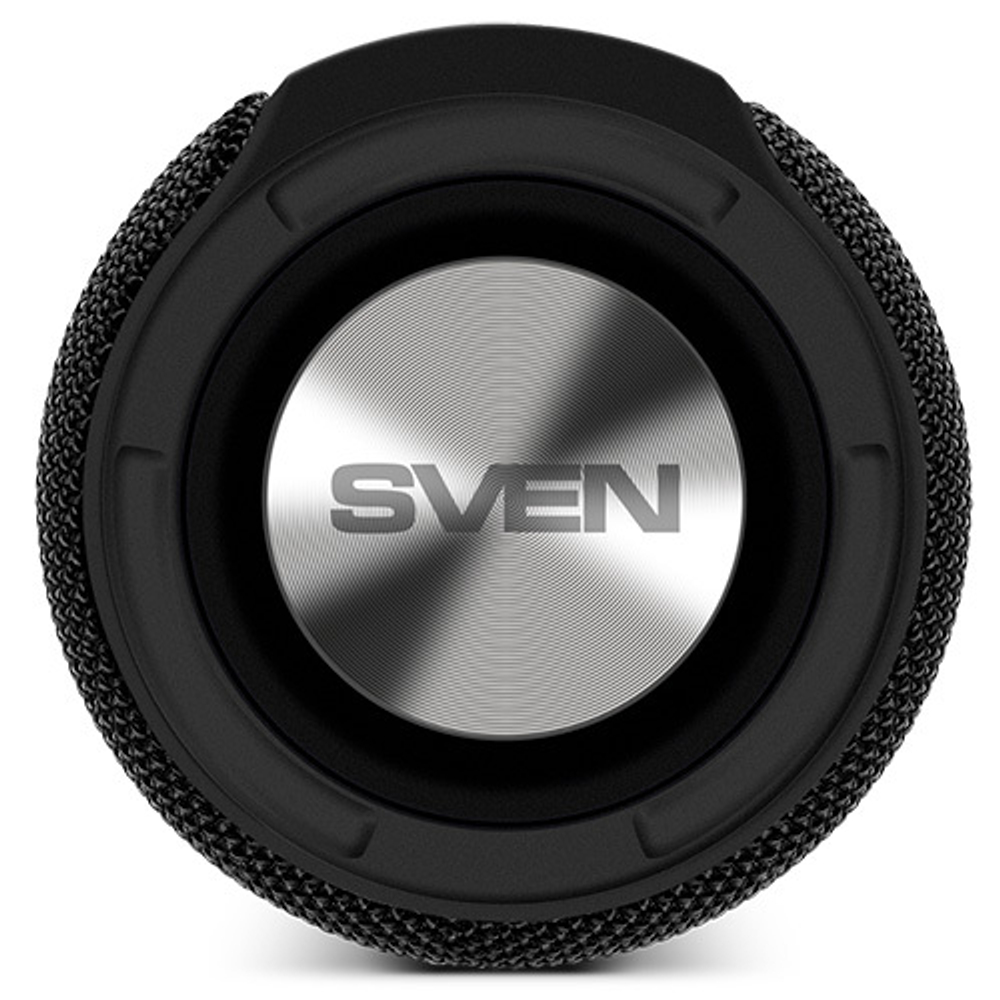 Портативная колонка SVEN PS-215, черный (12 Вт, Waterproof (IPx6), TWS, Bluetooth, FM, USB, microSD, 2400мА*ч)