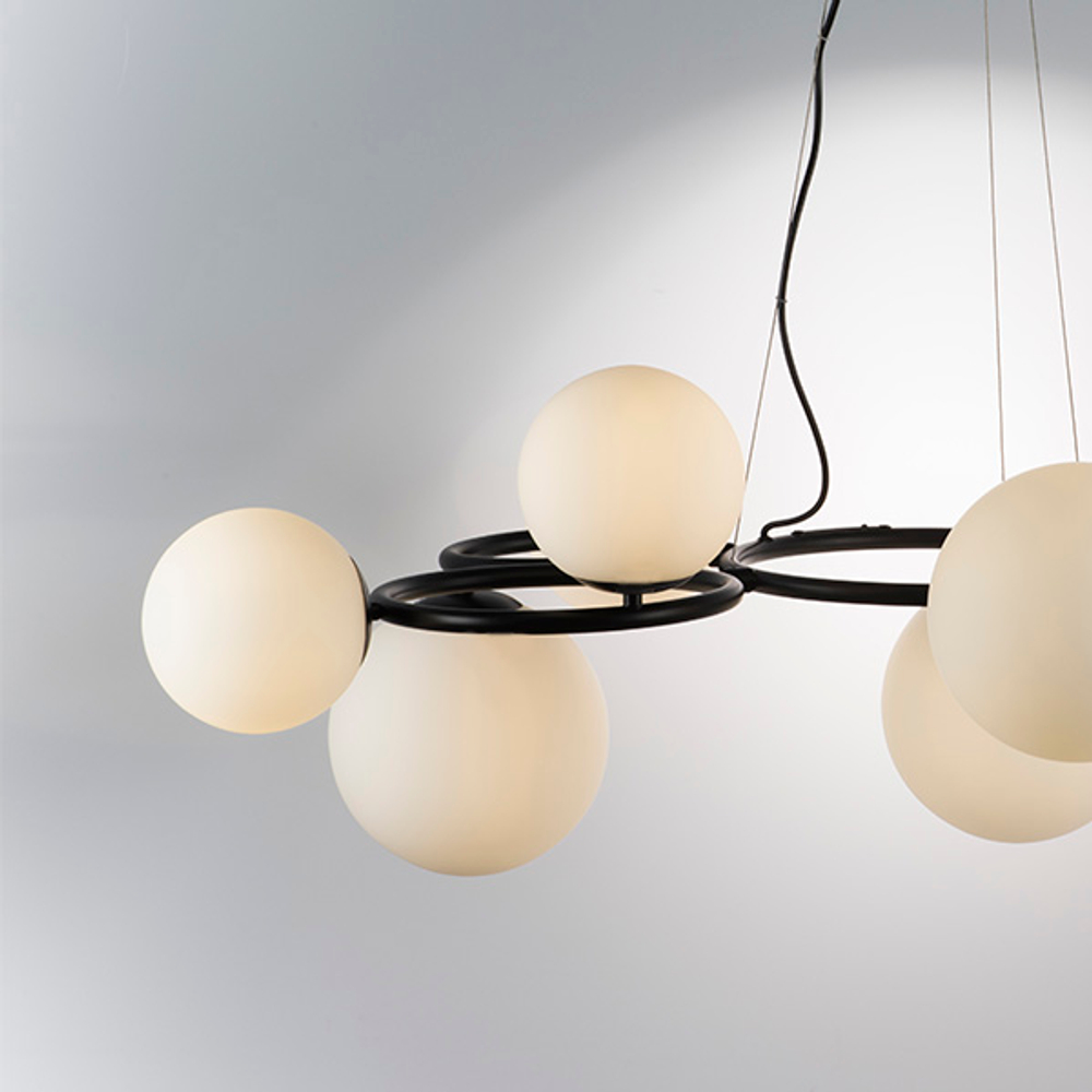 815097 Люстра GLOBO 9х40W G9 МАТОВЫЙ ЧЕРНЫЙ