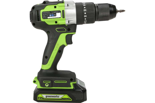 Дрель аккумуляторная GREENWORKS GD24DD60 24 V c акк и з/у кейс   3704107UA