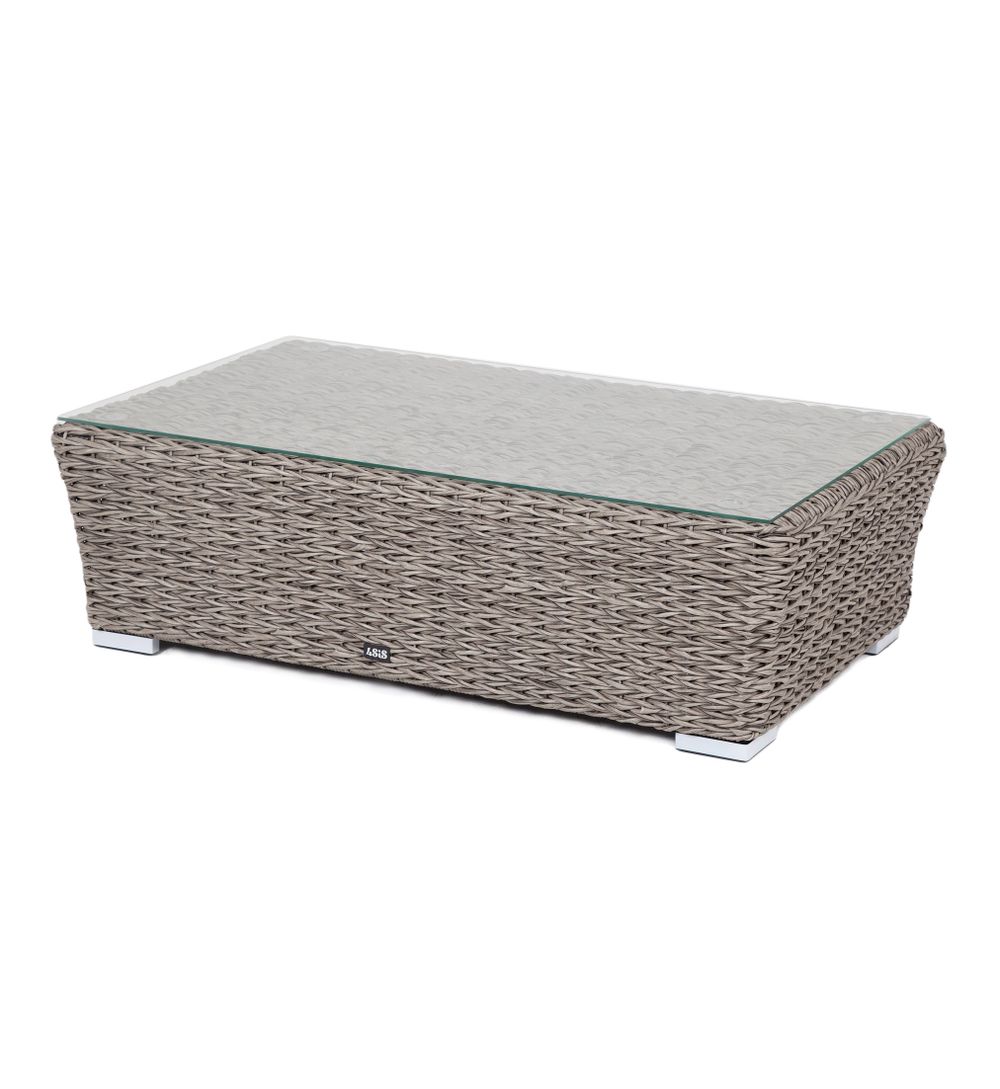 "Капучино" журнальный столик из искусственного ротанга (гиацинт), цвет серый