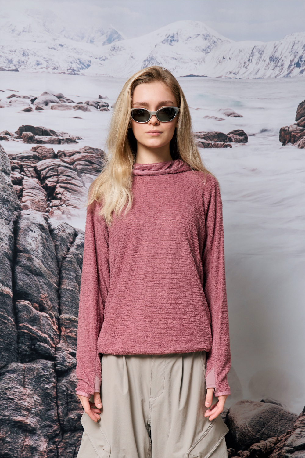 Худи Nothomme Blue Monte Lightweight Hooded Fleece Shirt "Salmon Pink"