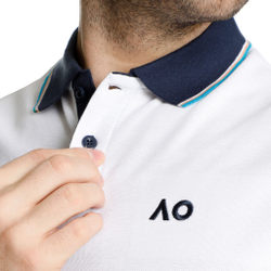 Мужское теннисное поло Australian Open AO Player Polo Men - White, Dark Blue