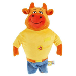 Папа бык 30см. "Оранжевая корова" муз. чип, в пакет V92752-23 (Мульти-Пульти)