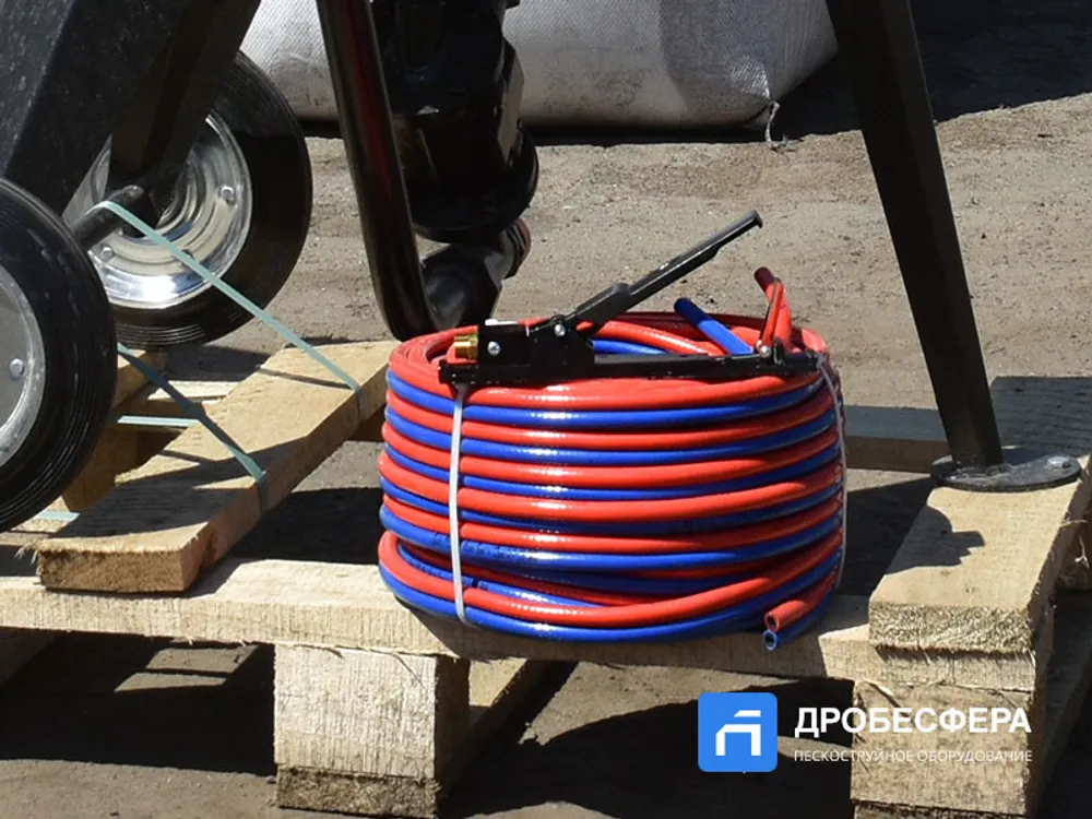 Дробеструйный аппарат PST-PS-100-3 с рукавом TWIN 20 метров